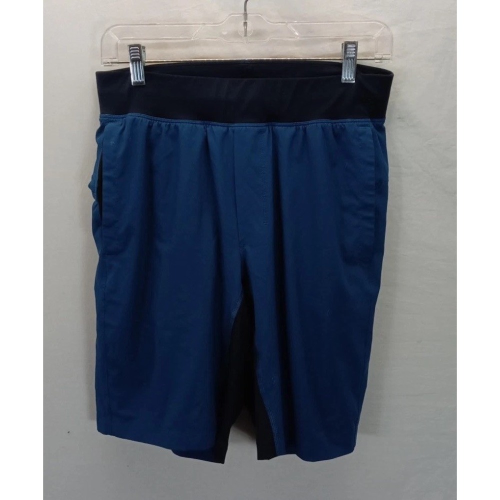 Lululemon Shorts Mens M Blue Train Hard Everyday 9" Inseam Lined Pockets Gym